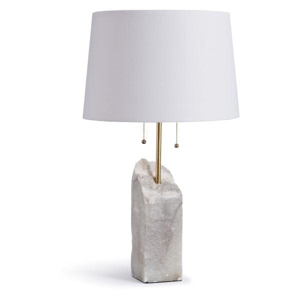 Square Raw Alabaster Table Lamp rousseaus Lighting by Regina Andrew