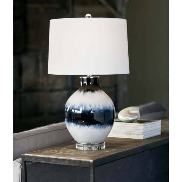 Rousseaus Lighting by Regina Andrew Indigo Glass Table Lamp