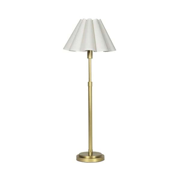 Polly Buffet Lamp - Ivory & Brass