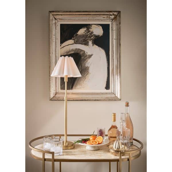 Polly Buffet Lamp - Ivory & Brass - Image 2