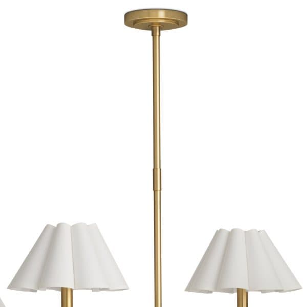 Polly Chandelier - Ivory & Brass - Image 2