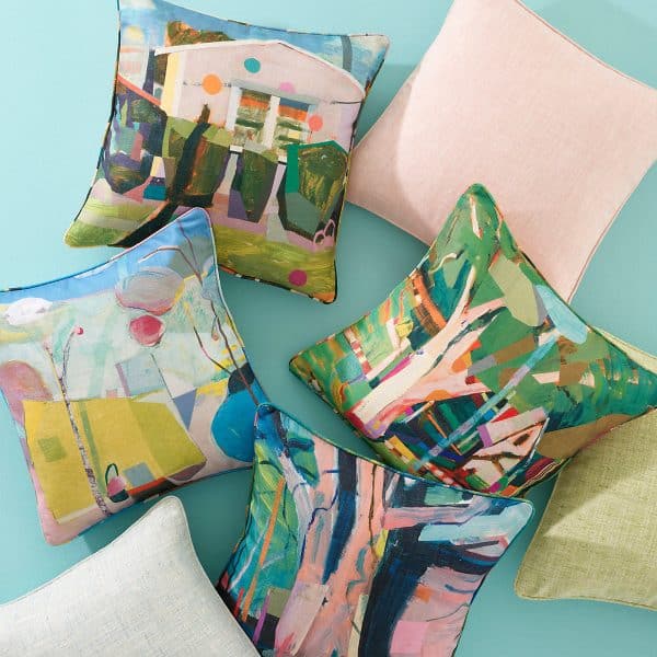 Pink House Outdoor Pillow - Image 3